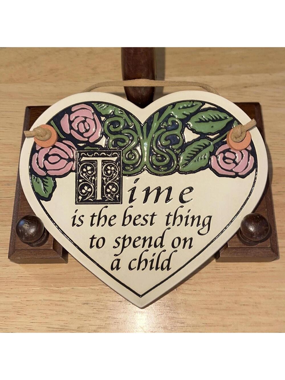 Hand crafted Ceramic heart plaque NWOT
